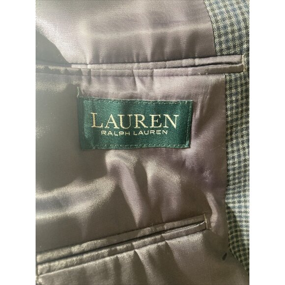ralph lauren Blazer Gray Checked Size 46 R - Picture 7 of 8
